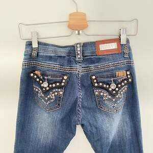 WAY JEANS embellished studded bootcut jeans sz 3